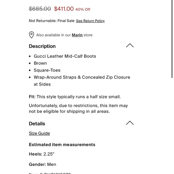 Gucci Brown Leather Heeled Boots - Picture 7 of 12